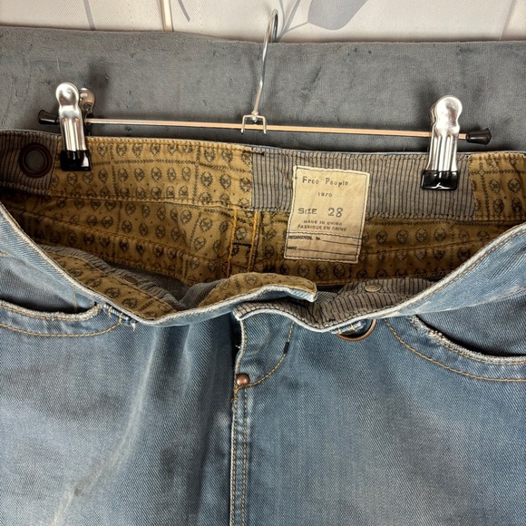 Free People Denim Mini Skirt with embroidery on pockets and detailing throughout - Picture 5 of 14